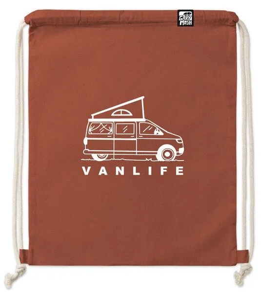 Gary Mash Gary Mash Gym Bag Vanlife aus Biobaumwolle, Terracotta (rot), – Produktbild 1 von 1