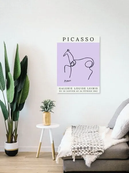 Photocircle Photocircle Poster / Leinwandbild - Picasso Pferd – lila – Produktbild 4 von 4