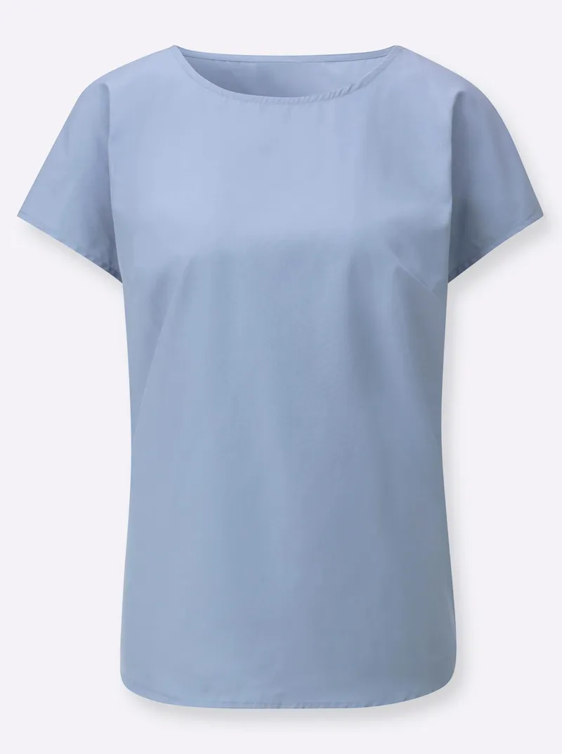 Witt Baumwollbluse bleu, Bleu, – Produktbild 1 von 2