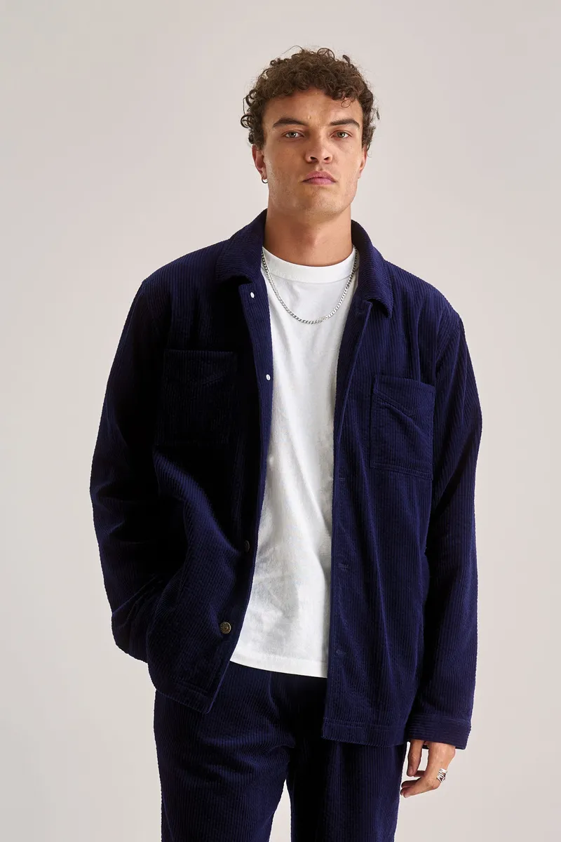 KOMODO KOMODO Herren vegan Jacke Stanley Cord Navy, Extra dunkelblau, – Produktbild 2 von 2