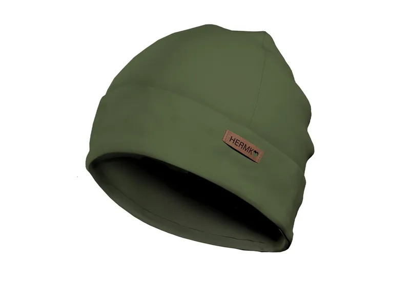 HERMKO Beanie 881210 Kinder Mütze aus 100 % Bio-Baumwolle für die Übergangszeit, Olive, – Produktbild 1 von 3