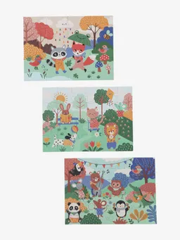 Vertbaudet 3er-Set Kinder Puzzles HAPPY ANIMALS – Produktbild 1 von 1