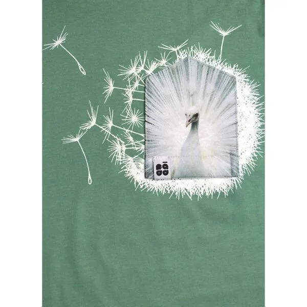 FÄDD FÄDD Damen T-Shirt Rundhals aus Bio-Baumwolle "Der weiße V" Grün, Grün, – Produktbild 2 von 4