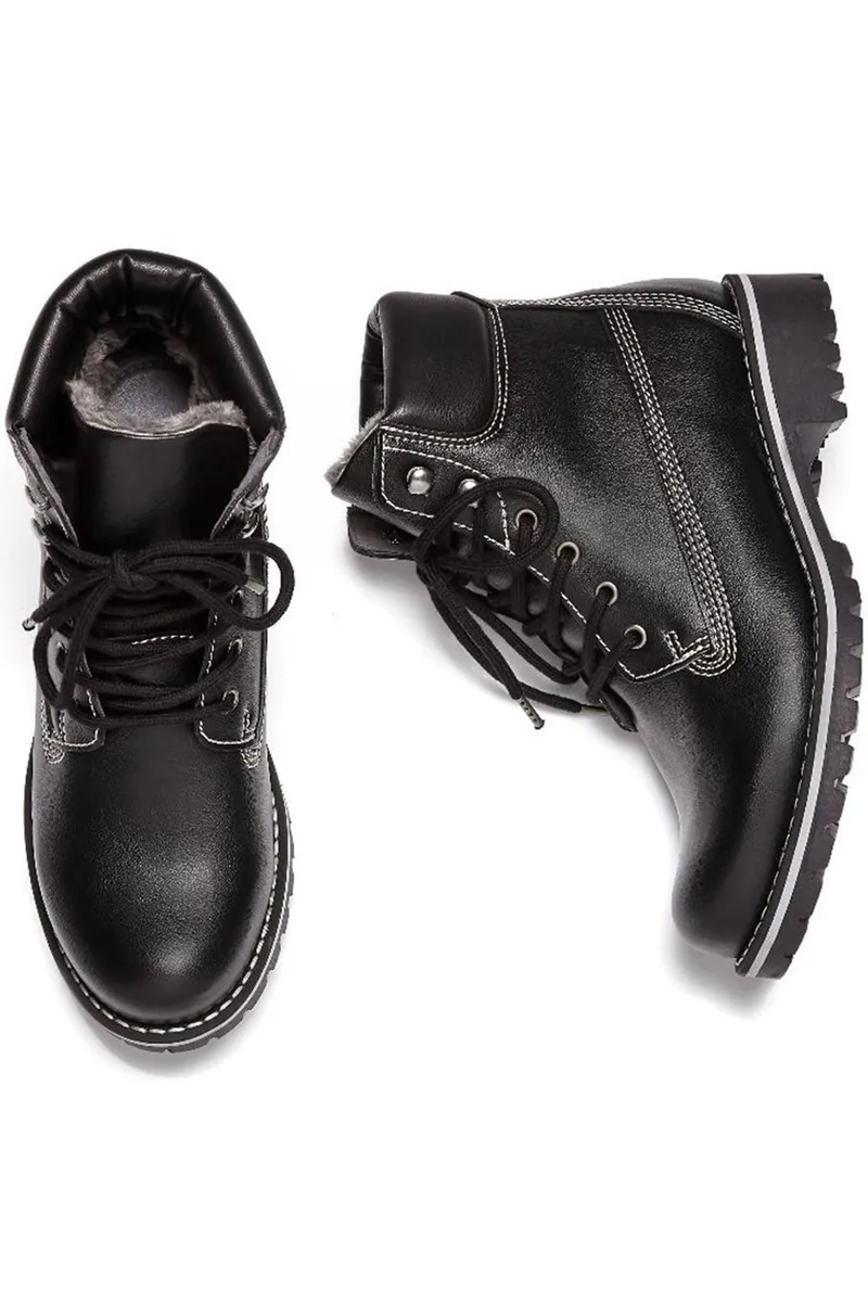 Will's Vegan Store Will's Vegan Store Damen vegan Dock Boots Gefüttert Schwarz, Schwarz, – Produktbild 1 von 2