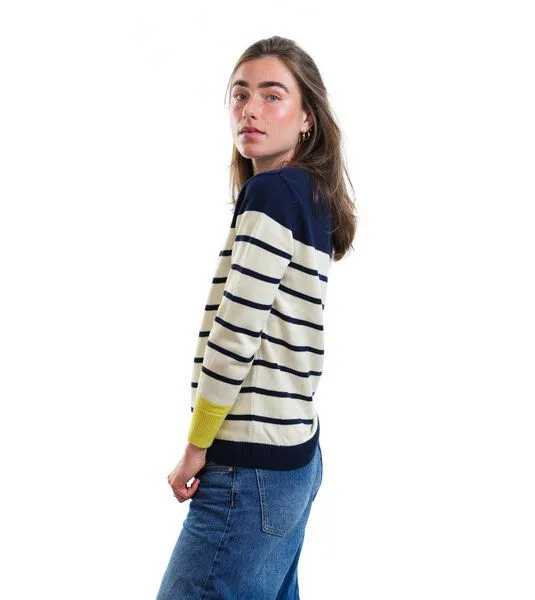 Gary Mash GARY MASH Strickpullover Anoka aus Biobaumwolle, Streifen (blau), – Produktbild 3 von 4