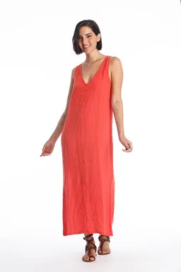 RAVENS VIEW IBIZA RAVENS VIEW IBIZA Damen vegan Leinenkleid Winona Radiant Red – Produktbild 1 von 1