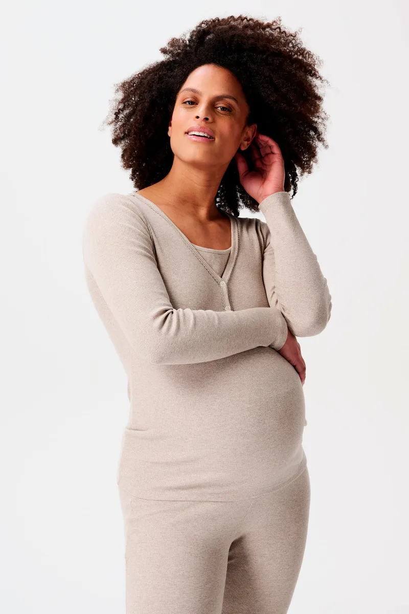 Noppies Maternity Still-Schlaftop Amala, Beige, – Produktbild 2 von 3