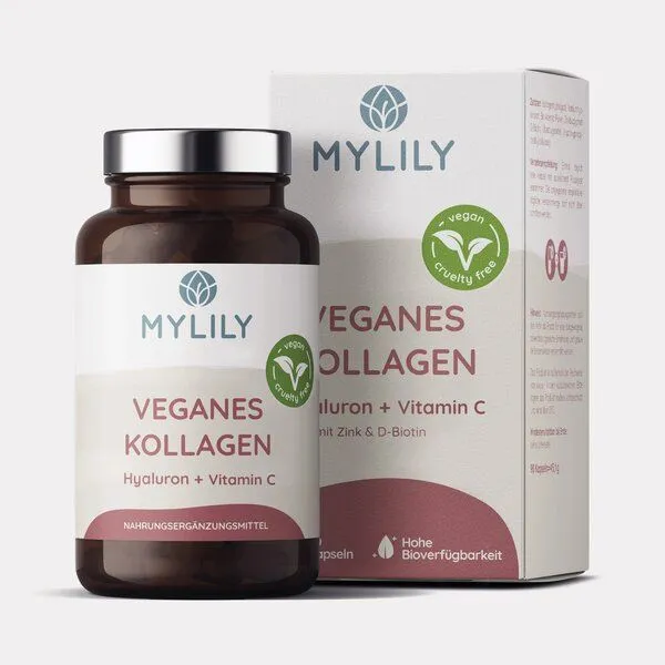 MYLILY MYLILY Veganes Kollagen - Hyaluronsäure & Biotin - 90 Kapseln - vegan, hochdosiert, pflanzlich – Produktbild 1 von 3