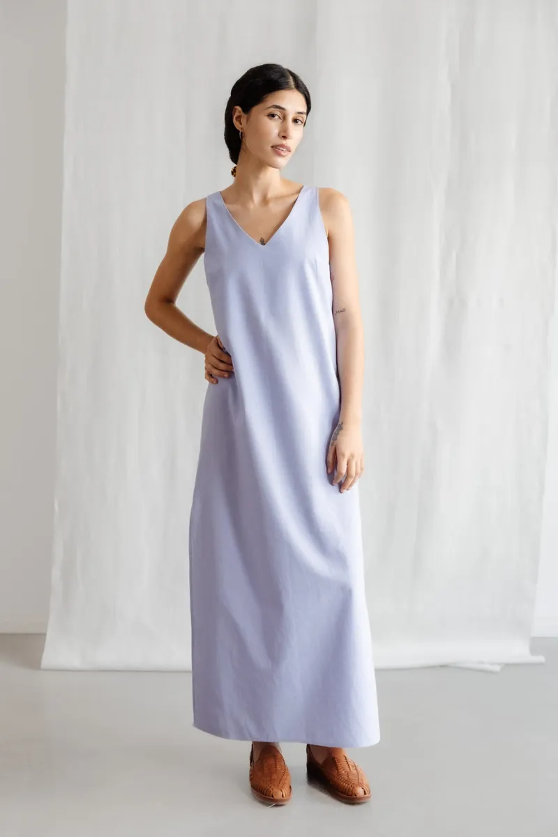 Jyoti - Fair Works Jyoti - Fair Works Damen vegan Midikleid Arohi Lila, Lila, – Produktbild 2 von 2