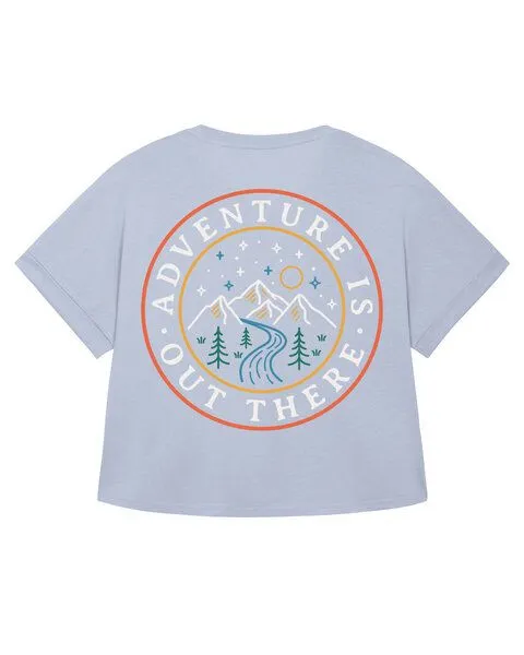 watapparel watapparel Oversize T-Shirt Frauen Adventure is out there, Serene blue, – Produktbild 2 von 2
