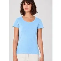 HempAge HempAge Damen T-Shirt mit Rollsaum Hanf/Bio-Baumwolle, Glacier (blau), – Produktbild 1 von 1