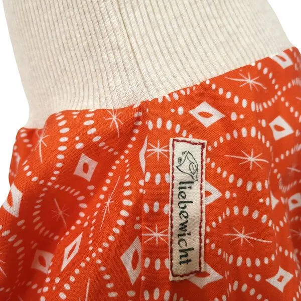 liebewicht liebewicht Bio Yogahose Sarouelhose Pumphose "Oranginchen", Orange gemustert/ beige, – Produktbild 4 von 4