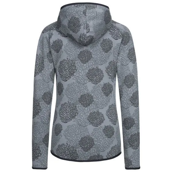 Lexi&Bö Lexi&Bö Coral Zip Hoodie Damen mit Korallen Allover Print, Monument (grau), – Produktbild 2 von 2