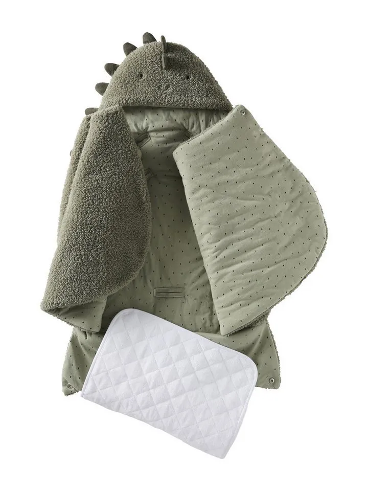 Vertbaudet Vertbaudet Fußsack 2-in-1 Baby Ausfahrsack/Wickelunterlage, Plüsch, 1er-Pack, Weiß, – Produktbild 3 von 5