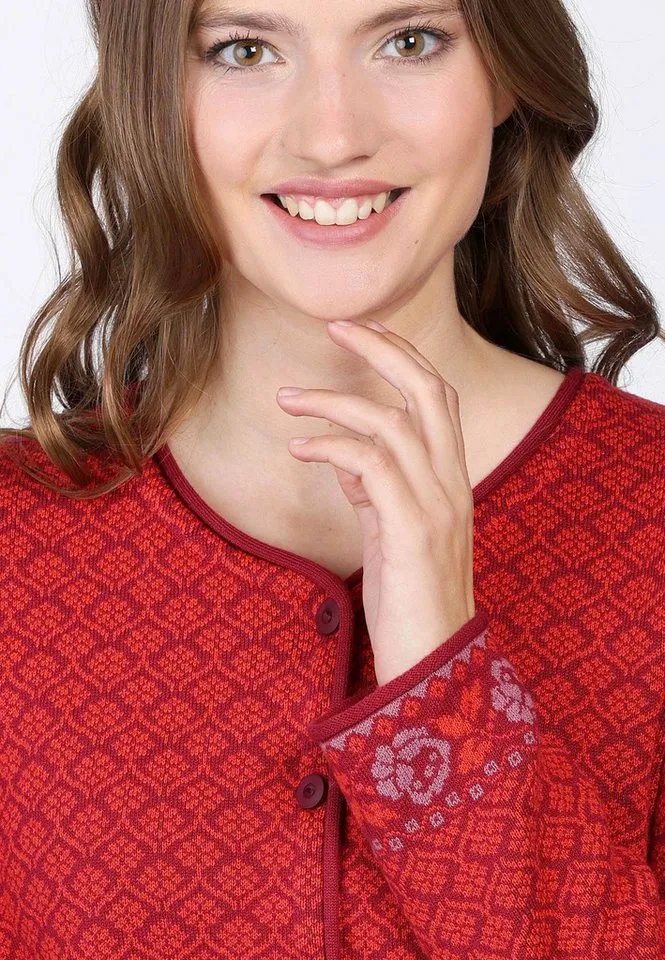Deerberg Strickjacke Hedie, Rot, – Produktbild 5 von 5