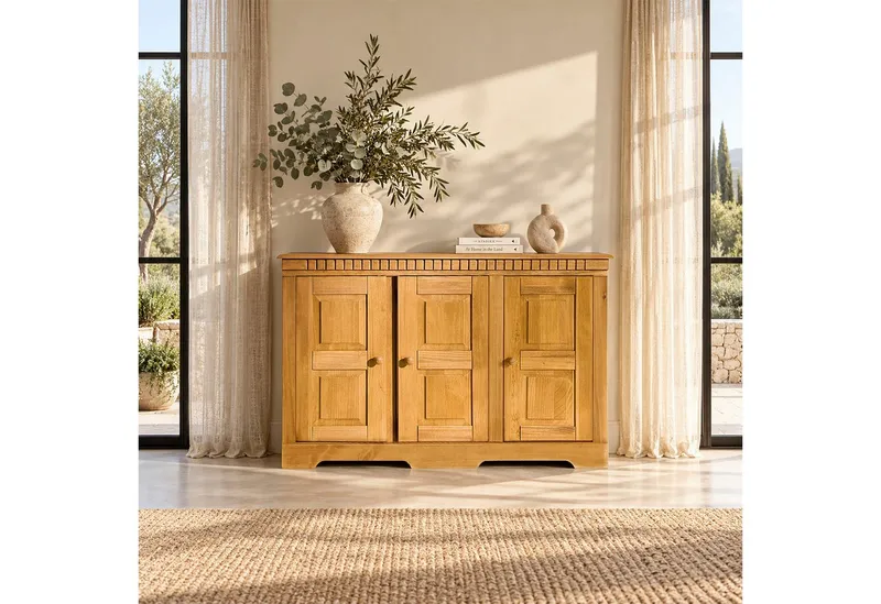 OTTO home Sideboard Lisa, Kommode aus massivem Kiefernholz, Breite 158,5 cm, Beige, – Produktbild 6 von 8