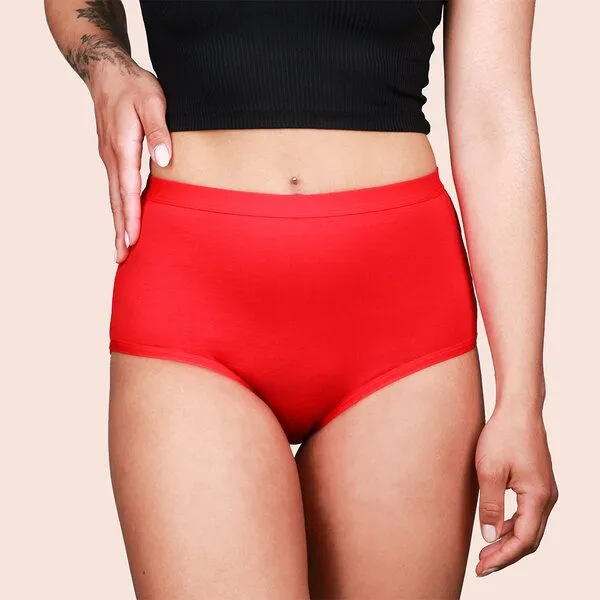 Taynie Ultra Periodenunterwäsche Biozidfrei 60°C Taynie Comfort Bamboo Ultra, Rot, – Produktbild 1 von 4