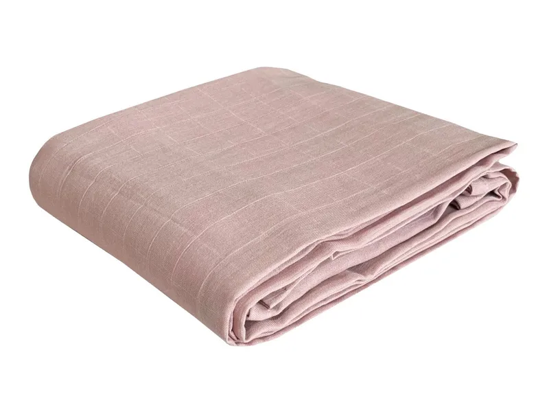 HANS NATUR HANS NATUR Pucktuch und Sommer Babydecke Bio-Baumwolle Musselin Maße 120 x 120 cm, Rosa, – Produktbild 1 von 2