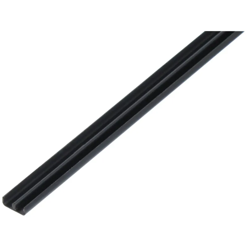 Alberts ALBERTS Führungsschienenprofil unten, PVC schwarz, Lxlichte BxH 1000 x 6,5 x 5 mm – Produktbild 1 von 1