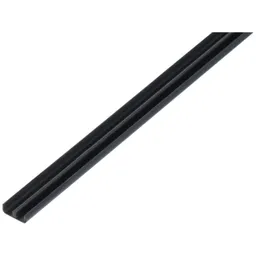 Alberts ALBERTS Führungsschienenprofil unten, PVC schwarz, Lxlichte BxH 1000 x 6,5 x 5 mm – Produktbild 1 von 1