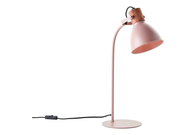 Brilliant Brilliant Tischleuchte Erena, ohne Leuchtmittel, Höhe 52 cm, E27, Metall/Holz, Rosa, – Produktbild 4 von 5