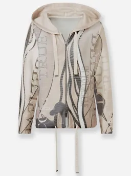 heine Kapuzenstrickjacke sand-anthrazit-bedruckt – Produktbild 1 von 1