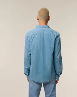 UNIPOLAR UNIPOLAR Herren vegan Denim Shirt Dening Light Wash – Produktbild 1 von 1