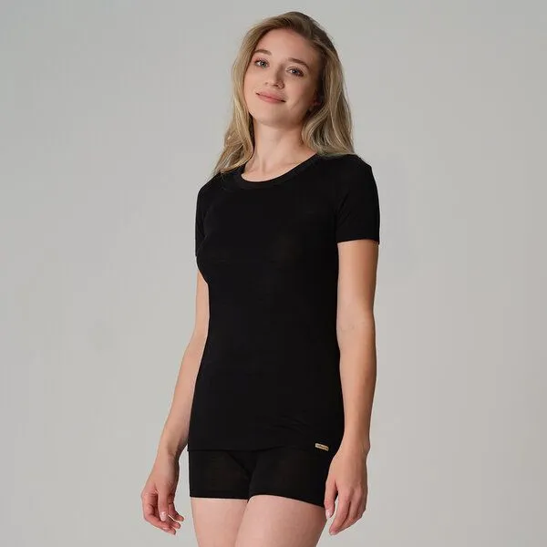 comazo|earth comazo|earth Merinowolle-Seide Shirt, GOTS zertifiziert, Schwarz, – Produktbild 2 von 7