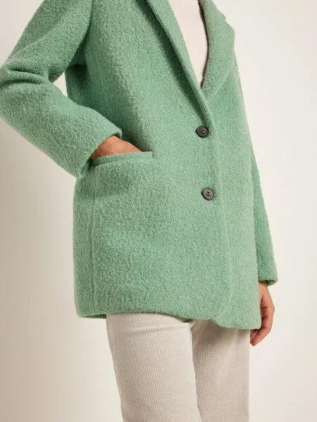 LANIUS LANIUS Boucle Blazermantel aus Bio-Schurwolle, Frosty green, – Produktbild 4 von 4