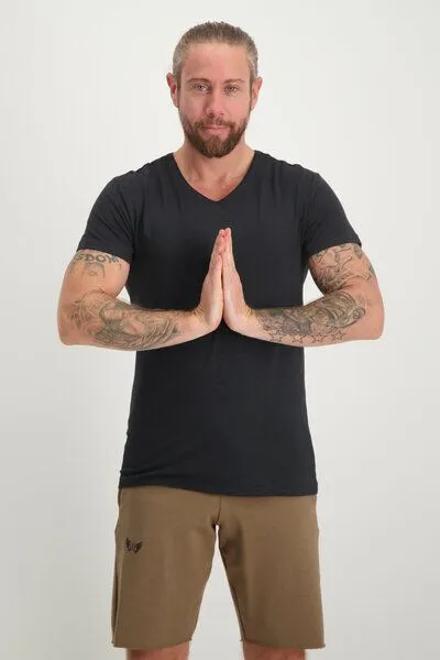 Renegade Guru Renegade Guru Herren Yoga Shirt Moksha, Urban black (schwarz), – Produktbild 1 von 4