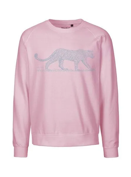 Peaces.bio - handbedruckte Biomode Peaces.bio - handbedruckte Biomode Bio Damen Sweatshirt Loose Fit Leopard, Rosa, – Produktbild 1 von 2