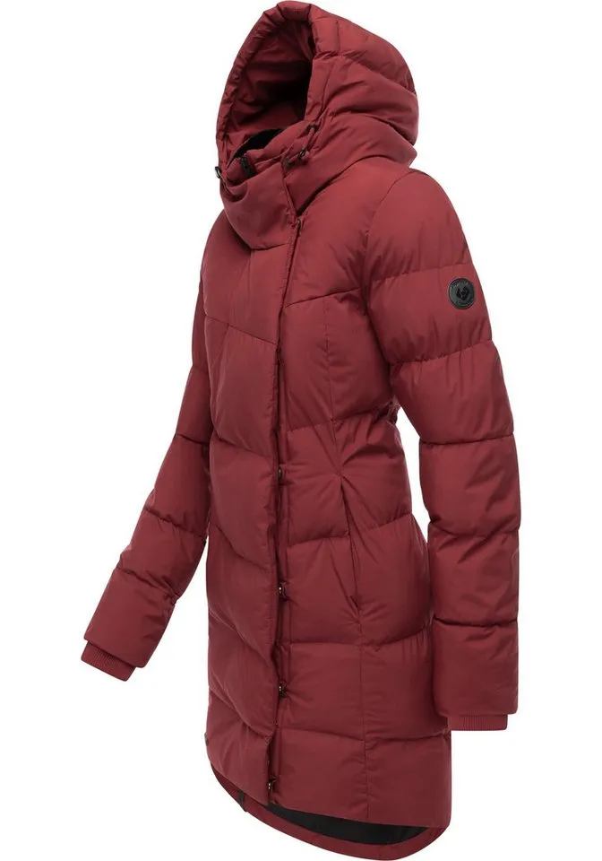 ragwear ragwear Wintermantel Pavla Soft YOUMODO Wasserdichter Steppmantel mit Fleecekragen, Rot, – Produktbild 3 von 3