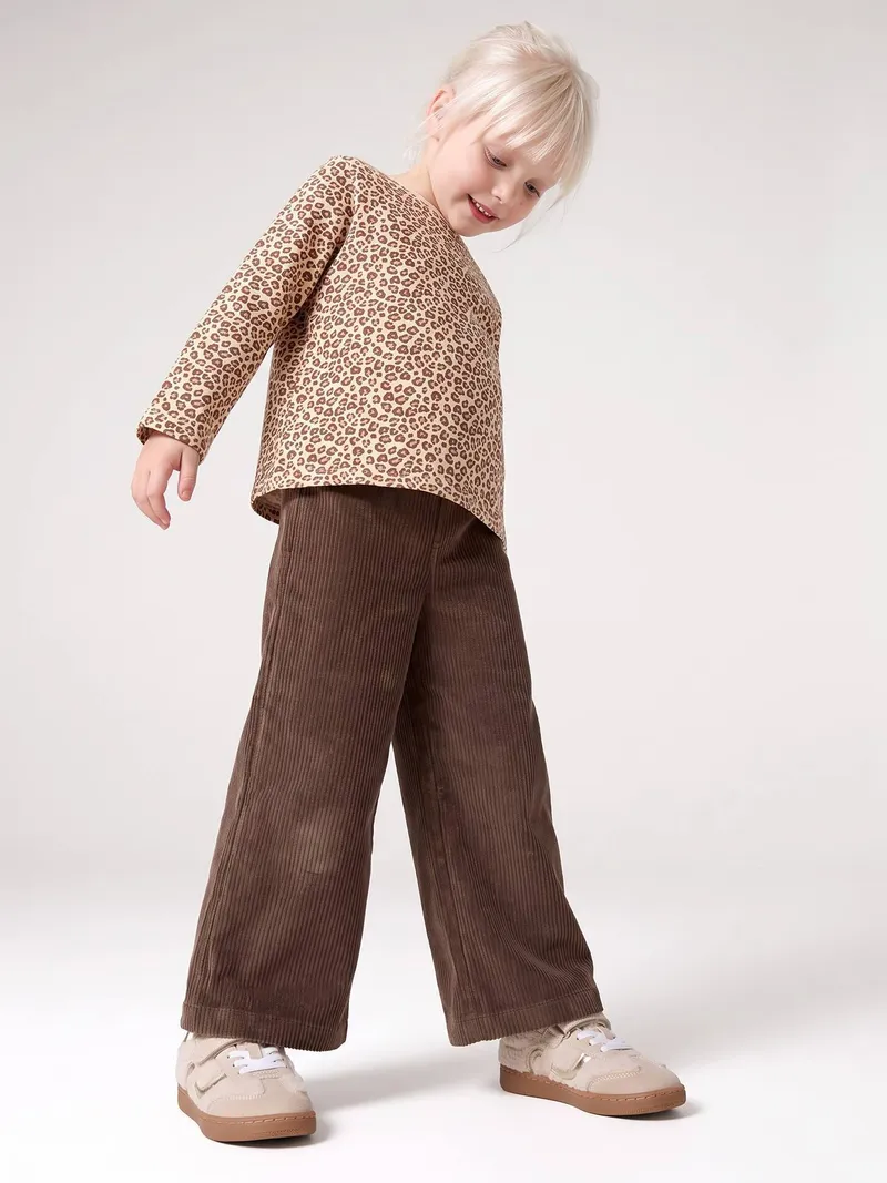 Vertbaudet Weite Mädchen Cordhose, Schokolade, – Produktbild 2 von 4
