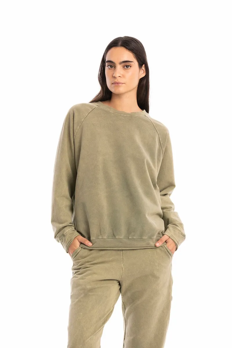 RAVENS VIEW IBIZA RAVENS VIEW IBIZA Damen vegan Sweatshirt Ona Efeu Grün, Olivgrün, – Produktbild 2 von 2