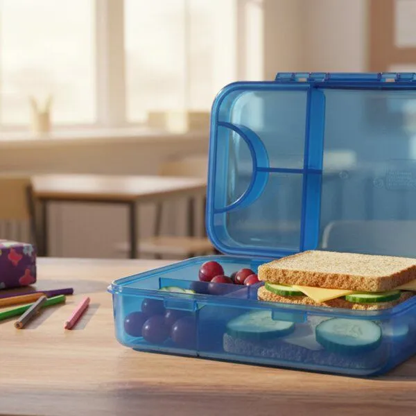 elasto elasto Kinder Brotdose "Conni" - offizielle Lizenz-Vorratsdose für Schule & Kindergarten, Blau, – Produktbild 4 von 4