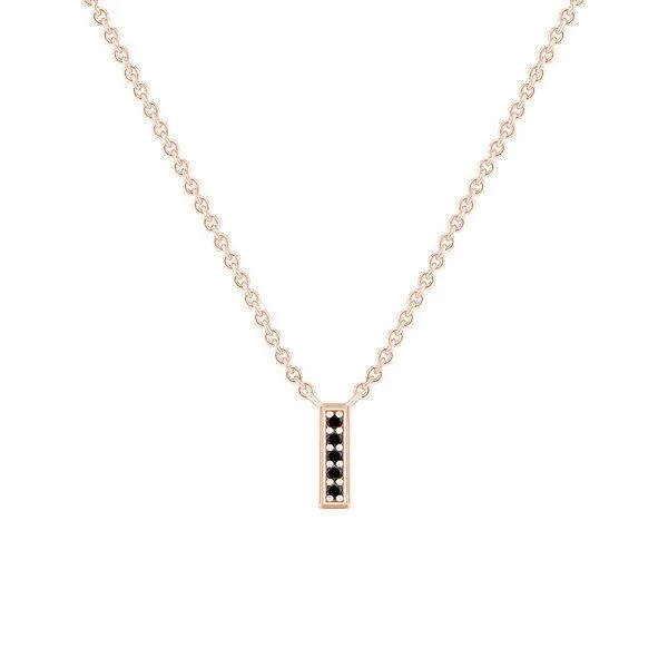 Eppi Eppi Goldene Kette mit schwarzen Diamanten Narcisa, Rosa, – Produktbild 1 von 4