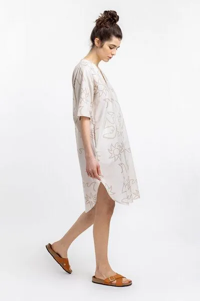 Rotholz Rotholz Beachside Kaftan Kleid Off-White, Weiss, – Produktbild 2 von 4