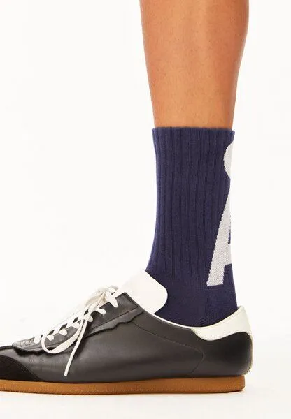 ARMEDANGELS ARMEDANGELS SAAMUS SHORT Unisex Socken aus Bio-Baumwoll Mix, Tinted navy-white, – Produktbild 1 von 4