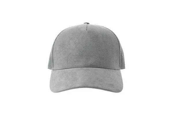 Atlantis Headwear Atlantis Headwear Damen / Herren Netz Cap kombiniert mit Wildlederoptik, Grau, – Produktbild 3 von 5