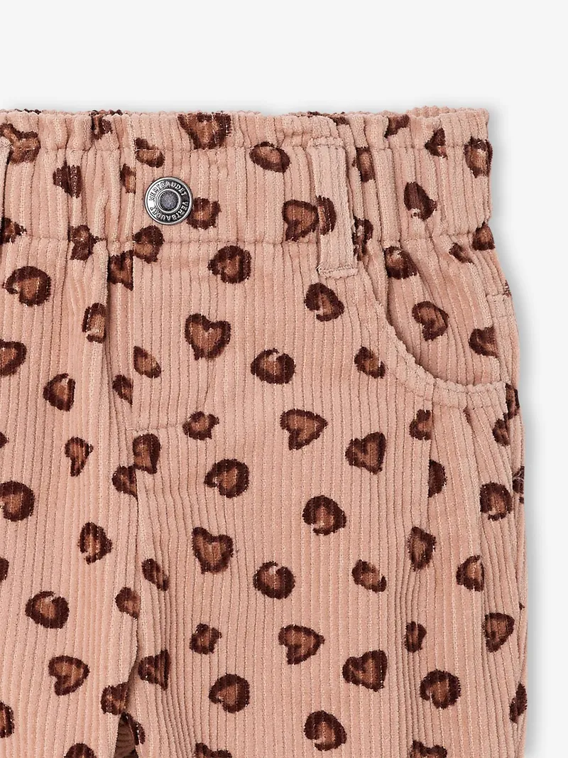 Vertbaudet Baby Cordhose mit Leo-Print, Blush, – Produktbild 3 von 3