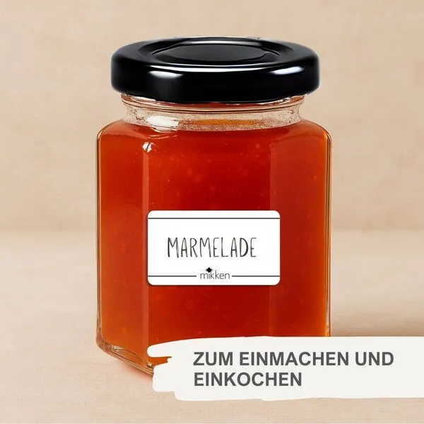 mikken mikken 100 kleine Marmeladengläser 110 ml Einmachgläser mit Schraubdeckel, Schwarz, – Produktbild 2 von 3