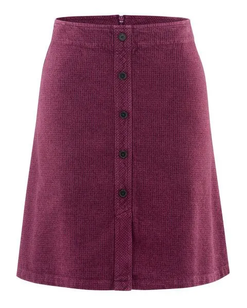 HempAge HempAge Rock mit Pepita-Muster Hanf/Biobaumwolle, Wine (rot), – Produktbild 2 von 4