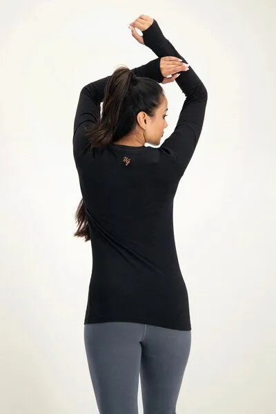 Urban Goddess Urban Goddess Namaste Core Yoga-Longsleeve, Onyx black (schwarz), – Produktbild 3 von 4