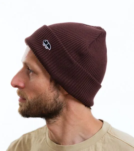 Gary Mash GARY MASH Mütze Roland aus feinem Rippstrick, Braun, – Produktbild 4 von 4