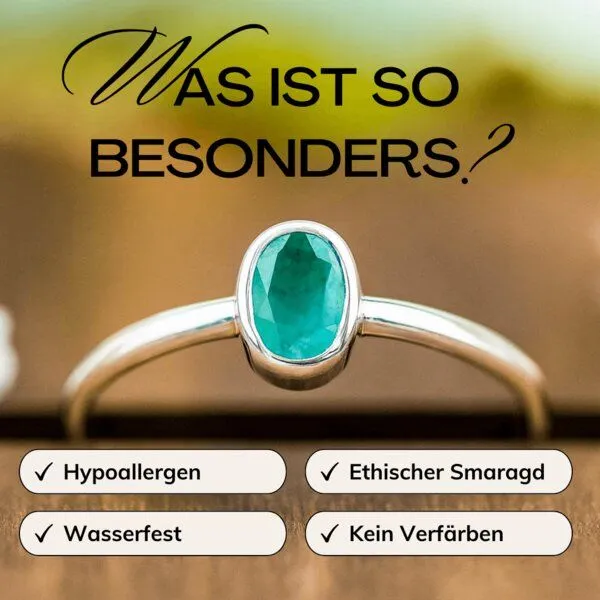 Spirit of Island Spirit of Island Ring in Sterling Silber | Roher Smaragd Edelstein – Produktbild 4 von 4