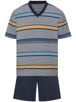 wäschepur men Shorty marine-gelb-gestreift – Produktbild 1 von 1