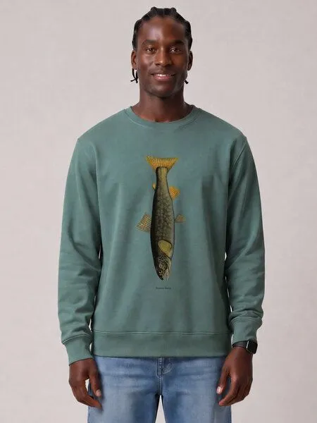 watapparel watapparel Sweatshirt Unisex Forelle, Green bay, – Produktbild 2 von 2