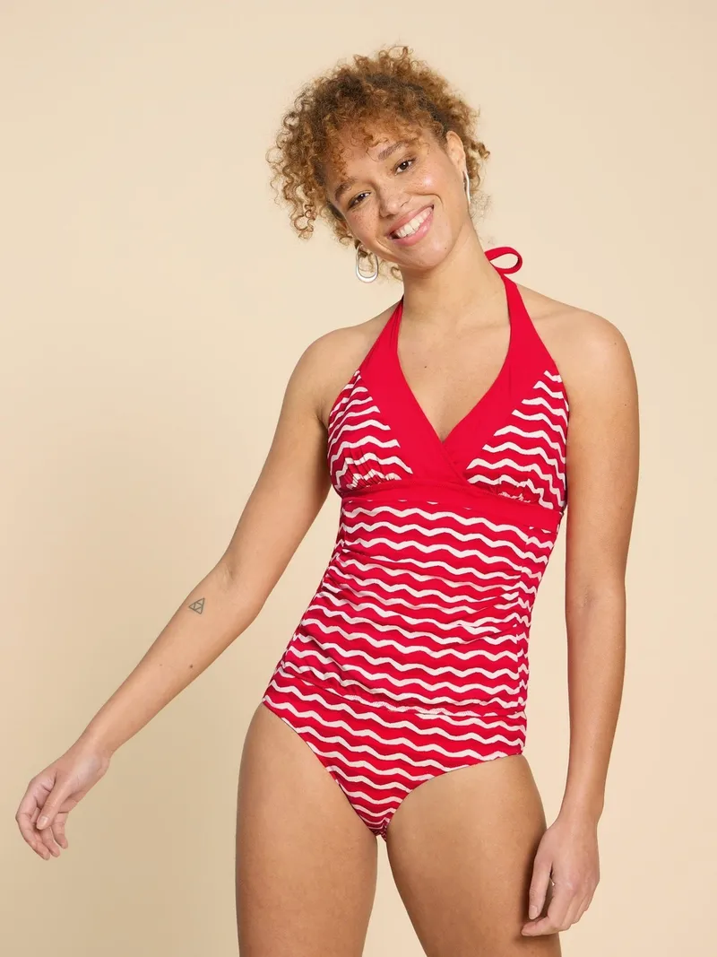 White Stuff Sunshine Bikinihose zum Wenden - 34, Rot multi, – Produktbild 3 von 4