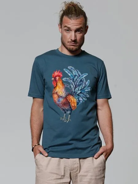 watapparel watapparel T-Shirt Unisex Grimmiger Gockel, Stargazer, – Produktbild 2 von 3