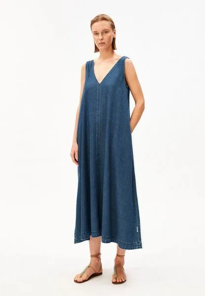 ARMEDANGELS ARMEDANGELS DENIM V-NECK Damen Bio-Baumwoll Mix, Blue, – Produktbild 4 von 4